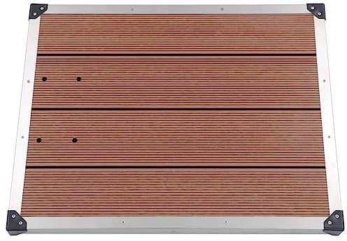 Genérico Plato de Ducha de jardín WPC Acero Inoxidable marrón 80x62 cm,Bricolaje,Fontanería,Piezas y Herramientas para componentes de fontanería,Artículos de Ducha,Platos de ducha-48202