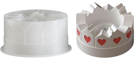 Heart House Stampo in silicone – Set fai da te per candele e gesso, portacandele a forma di cuore, decorazione pasquale | per candelai, artigiani e amanti delle vacanze, riutilizzabile, facile da