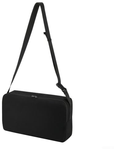 Nylon-Gitarrenständer, Aufbewahrungstasche, tragbare Tragetasche mit Schultergurt, staubdichte Aufbewahrungstasche für Musiker, schwarz, 38,5 x 10 x 22 cm