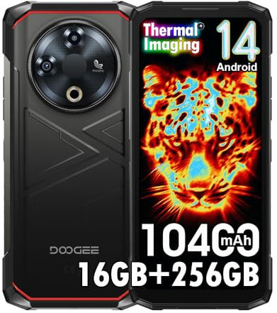 DOOGEENEXT Fire 6 Thermique Téléphone 10400mAh 18W 16Go+256Go (Noir)