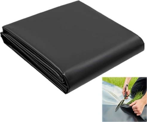 Premium 6 MIL dammfoder – hållbart flexibelt underlag för vattenträdgårdar och fiskdammar flera storlekar: 10 x 10 fot 16,5 x 39 fot 23 x 36 fot 29,5 x 49 fot 36 x 55,5 FT (8 x 10 m)