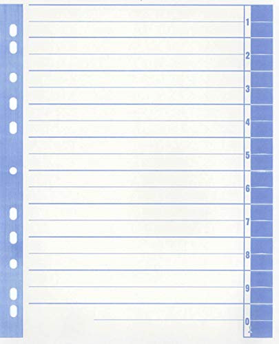 Trennblätter, farbiger Rahmendruck - A4 Überbreite, blau, 100 Stück