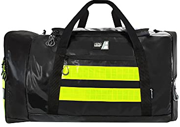 AEROcase WEARbag Bekleidungstasche Einsatztasche Schwarz Feuerwehr Tasche/Rettungsdienst Tasche, erweiterbar Large-XL mit Extension-Funktion, separates Stiefelfach, robust, staubdicht & reflex