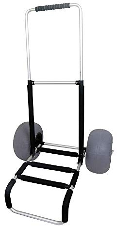 Tronixpro Beach Trolley | Klappbarer Aluminium-Trolley mit Pneumatischen Rädern in Schwarz