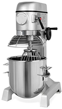 vertes Professionelle Teigknetmaschine Knetmaschine Teigmaschine mit Planetenrührwerk, 30L Kapazität, Edelstahl Rührschüssel, Rührblatt, Knethaken und Schneebesen, 3 Stufen 142, 234 und 429 U/min
