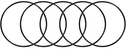 sourcing karta O-ringar nitrilgummi ring vattentäta tätningar 115 x 125 x 5 mm 5 st