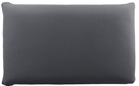 Edda Lux Bezug passend für SIEBENSCHLÄFER Kissen, 72 x 42 cm und für MaxxGoods Nackenstützkissen, 70 x 42 cm, Jersey Kissenbezug mit Reißverschluss, aus 100% Baumwolle, in Graphit