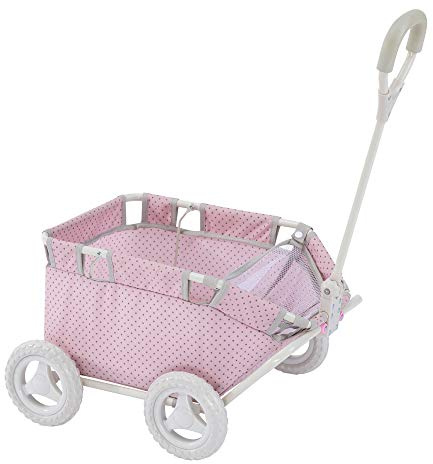 Olivia Little World - Tupfen Prinzessin Puppe Wagon | Kinderwagen | Baby Doll Wagon | Stuff Tier Wagon