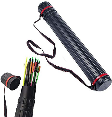AMEYXGS Tir à l'arc Flèche Carquois Tube de Flèche Télescopique pour La Chasse et Le Tir en Extérieur