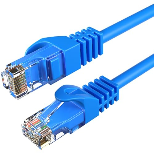 Cables Direct Online Cat6 5M Network Ethernet Patch Cable, 550Mhz Internet Wire, Compatible with PC, Laptop, Modem, Router, TVs, Printer Cord, Consoles for Home and Office, Blue