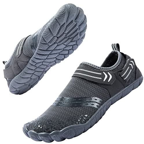 Josaywin Escarpines Surf Zapatillas de Secado Rapido Natacion Zapatos de Agua Hombre Zapatillas Ligeros de Secado RáPido Escarpines Deportes AcuáTicos para Playa Yoga Natacion Gris Oscuro 48