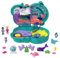 Polly Pocket Coffret Loutre Aquatique, thème Aquarium, avec Mini-Figurines Polly et Nicolas, 5 Surprises, 12 Accessoires, Jouet pour Enfant, HCG16