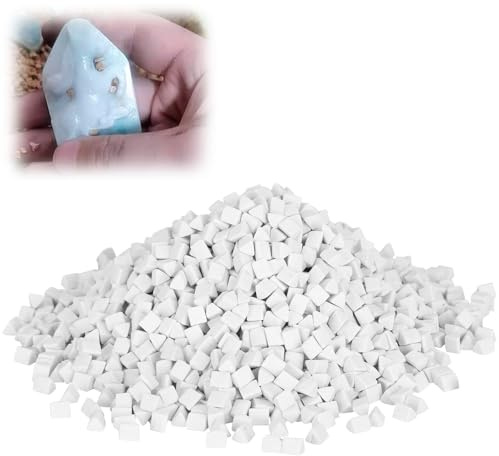 Materiale di riempimento in ceramica per burattatura, pellet in ceramica di materiale abrasivo lucidante da 3 libbre per tutti i di bicchieri per gioielli