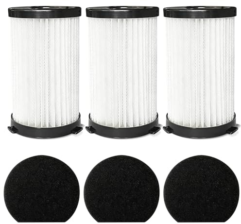 3 filtri di ricambio + 3 spugna per MooSoo D600 D601, riutilizzabili per aspirapolvere MooSoo D600 e Ariete Handy Force 2761, accessori per aspirapolvere Iwoly V600