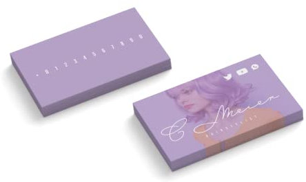 Visitenkarten personalisiert | mit Foto | Design Hairstylist | 2-seitig | Querformat | Menge + Papier zur Auswahl | selbst gestalten | hochwertiger Druck | 350 g Qualitätsdruck (100 Stück)