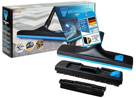 Wessel-Werk Speedglider Kit 4-in-1 35mm | Staubsaugerdüsen-Set für Teppich, Hartboden, Möbel und Sofa | Universaldüse| inklusive Universal-Adapter passend von 32-38mm