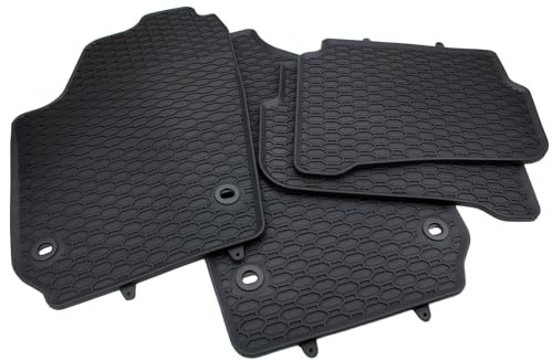 Gummimatten kompatibel mit Polo IV (9N/9N2/9N3) Polo Cross Bj 2002-2009 NEU | Automatten Allwetter Premium Qualität 100% passgenau Fußmatten Befestigung Oval Schmutz Schnee & Feuchtigkeit rutschfest 4tlg