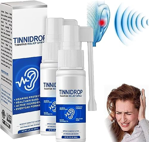 Luhaka - Tinnidrop Tinnitus Relief Spray, 2023 New Tinnitus Relief for Ringing Ears Spray,Earwax Cleaning Care Spray, Ear Tinnitus Relief,Effectively Improves Hearing and Relieves Discomfort (2 Pcs)