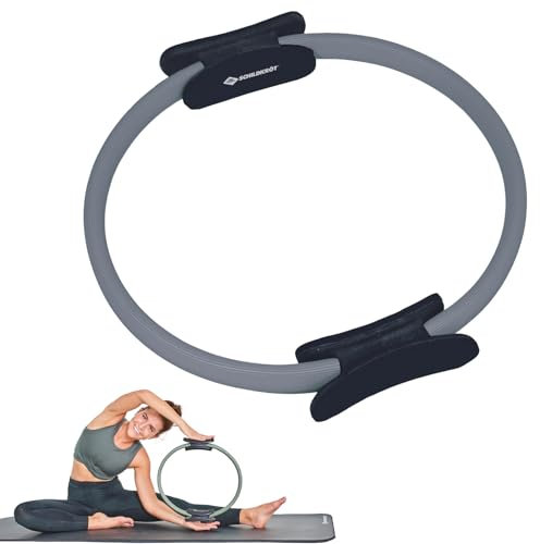 Schildkröt Anello da Pilates, Attrezzo per l'Allenamento del Core, Diametro, Grigio, 37 cm Diameter