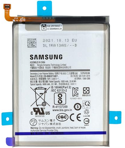 INNCOMM Batterie d'origine EB-BM207ABY pour Samsung Galaxy M21 M30s | Smartphone GH82-21263A | Pile au Lithium-ION | 3.85V 6000mAh | Piles de Remplacement de Marque