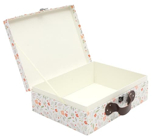 HOMSFOU Mini-koffer Aus Papier Geschenkbox Für Hochzeiten Und Geburtstage Aufbewahrungsbox Faltbox Kleiner Papierkoffer Dekoration Für Zuhause