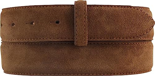 BELTINGER Gürtel aus Veloursleder ohne Schnalle 3,5 cm | Velour-Ledergürtel für Damen Herren 35mm | Wildleder-Gürtel