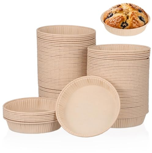 Cabilock 100 Stück Mini Tarteformen Aus Papier Runde Backformen Für Törtchen Quiche Mousse Kuchen Ofen Und Mikrowellengeeignet Für Desserts Und Kleine Portionen | Für Törtchen Quiche Mousse Kuchen, Ofen Und Mikrowellengeeignet, Antihaftbeschichtet & Hitzebeständig