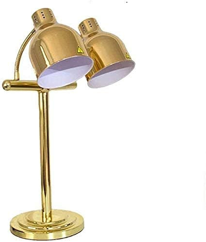 TEmkin Lampe chauffante Chauffe-Aliments Portable Lampe chauffante réglable Corps Droit Lampe chauffante Buffet Aliments Chauds Affichage Lampe lumières tartes aux œufs Armoire Pizza (Or)