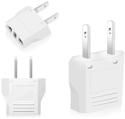 JOPHEK Adattatore Universale da Viaggio, Adattatore da Viaggio, Adattatore Presa Americana, Adattatore da Europa a USA, Adattatore Universale per Europa/USA/US/Cina/Giappone/Canada - Bianco (3)