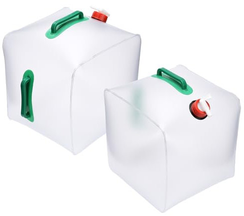Hiraith 2PCS Green Double Handle 20L Sand Bags Universal Pool Step Weights, Fillable Anchor Bag Container for Above Ground Swimming Pool Steps and Ladders (White)