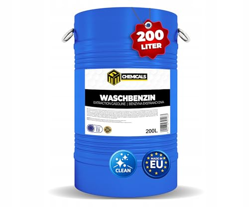 MRM Chemicals - 1 x 200L Waschbenzin – Universelles Lösungsmittel & Entfetter – Farben- & Lackverdünner | Werkzeug- & Pinselreiniger für Haushalt, Auto & Werkstatt – EU-Qualität