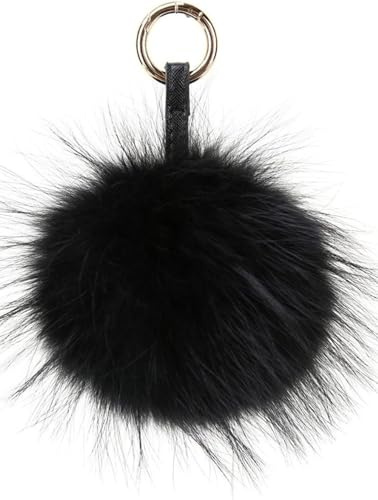 xinshibao Damen Pom Pom Bommel Anhänger Taschenanhänger Schlüsselanhänger Echtfell Pelz Bommel