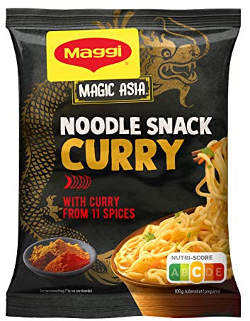 Maggi Magic Asia Instant Nudel Snack Curry, asiatisches Fertiggericht, 12er Pack (12 x 62g)