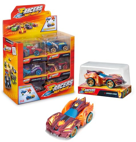 T-Racers Mix ´N Race - Sammlung von 12 Sammelautos Jedes Auto kann mit austauschbaren Teilen und Rädern in Zwei Teile geteilt Werden Kollektion 3/4