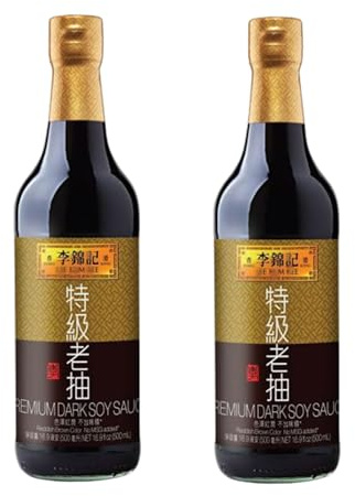 YIJIA | Pack 2x500ml Salsa de soja (clara premium, oscura) (Salsa soja Oscura)