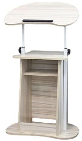 HPTHLY Vertikales Rednerpult mit 2 Ablagefächern Rednerpulte Höhenverstellbarer Rednerpultständer Laptop-Workstation Rednerpult,A