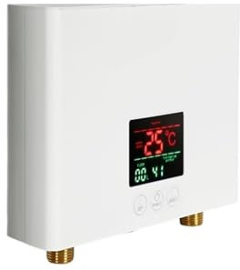 QZCX Chauffe Eau Electrique, Chauffe-Eau Électrique Instantané, Chauffe-Eau Intelligent, Température Constante Et Chauffage Rapide, sans Réservoir,pour Cuisine, Salle de Bain, Lavage(220 3000W)