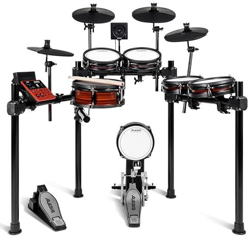Alesis Nitro Pro XL und Amp - 10-Piece Electric Drum Set with Dual-Zone Mesh Pads, Bluetooth, USB MIDI, und 70W E Schlagzeug Monitor Lautsprecher, Rack-Montierbar