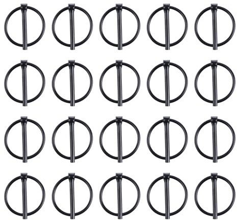 INCREWAY Lynch Pin, Karbonstahl, Jochend-Verriegelungsstifte, Anhängerschlossstift, Lynch-Haltestifte, Verriegelungsstift-Verschlüsse für Gleis, Bauernhof, Rasen, Schwarz (4,5 x 36 mm), 10 Stück