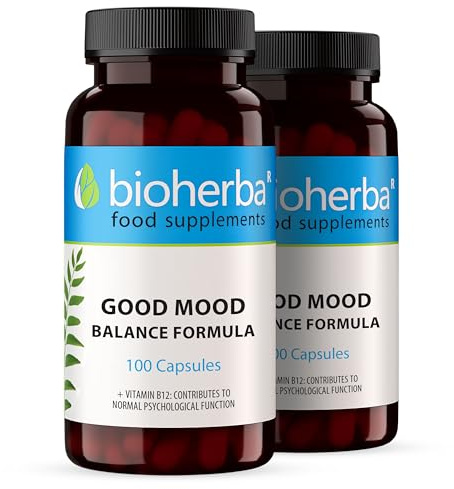 Valerian & St. John’s Wort Complex – 200 Capsules | Herbal Supplement with Vitamin B9 & B12 for Nervous System and Sleep Support by BIOHERBA