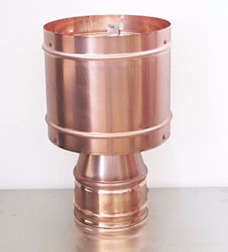 Comignolo a Botte Doppiaparete esterno Rame - Diametro int. 100 / est. 150 mm