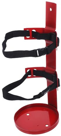 NUOBESTY Supporto Per Estintore Da Parete 2-4 Kg in Ferro e Poliestere, Gancio Da Parete Per Estintori, Fermo Per Estintore Bordi Lucidati, Installazione Rapida Per Casa e Ufficio