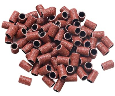 300 Pcs Grit 80# Sanding Bands for Nail Drill Nail Sanding Belts Nail Sand Piece Nail File Replacement Sanding Bands Manicure Sandpaper Fingernail Polishing Supplies