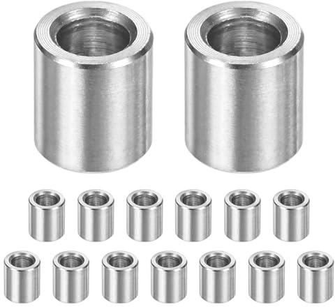 M METERXITY 15PCS M6 304 Stainless Steel Spacers 6mm ID x 10mm OD x 11mm l Metal Screw Standoff Bushing Plain Finish Round Spacer 304 Stainless Steel for Screws Bolts Silver