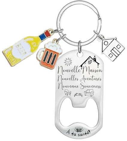 Lumengqi Cadeau Nouvelle Maison Porte-clés Nouvelle Maison Porte clé Couple Personnalisé Porte-Clés Maison Cadeau Couple Porte-Clés Maison Cadeau Cremaillere Porte Clé Cadeaux Couple Original