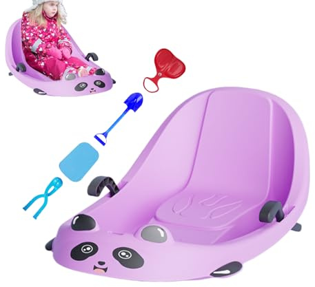 Bob Slittino, Slitta Da Esterno, Slitta Da Neve Per Bambini Con Freno Incorporato, Slittas Monoposto, Per Colline Innevate Parco Cortile Parco Giochi Ragazzi Ragazze Bambini In Età Prescolare