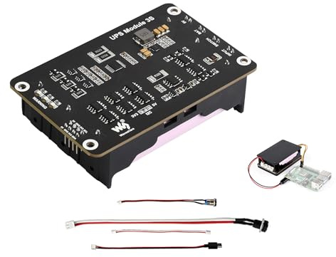Uninterruptible Power Supply (UPS) Module, Supports Charging and Power Output at The Same Time, 3S & 5V 5A Output, Compatible with Raspberry Pi Board, Adapting Various Interfaces Via Cables