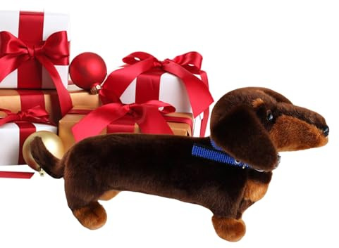 Générique Peluche Teckel,Jouet en Peluche Chien à Câliner en Forme de - Animale en Compagnon de Jeu,pour, Adultes, Chambre, Maison, Canapé, Lit, Salle De Jeu, Voiture