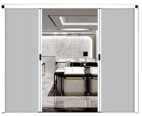 Falttüren Unsichtbare Faltschiebetür H 180 190 200 210 220 230 240 Cm, Waben Ziehharmonika-Doppeltür Für Wohnzimmer/Balkon/Restaurant(190x190cm)