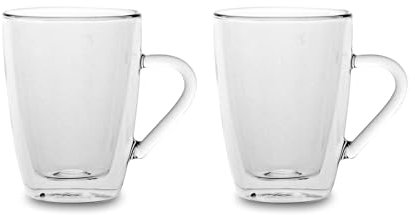 Luigi Bormioli Duo Bicchiere da tè a Doppio Rivestimento, 32 cl, Set di 2, Vetro borosilicato, 85x118x115mm, 2 unità